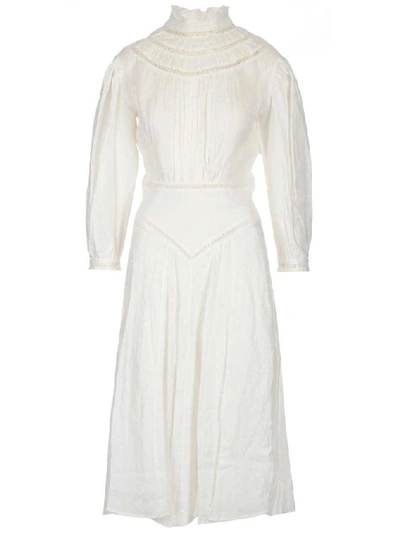 Isabel Marant Étoile Albane Linen Midi Dress In White