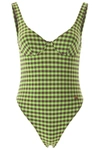 Fendi Checked Swimsuit In Brown,green