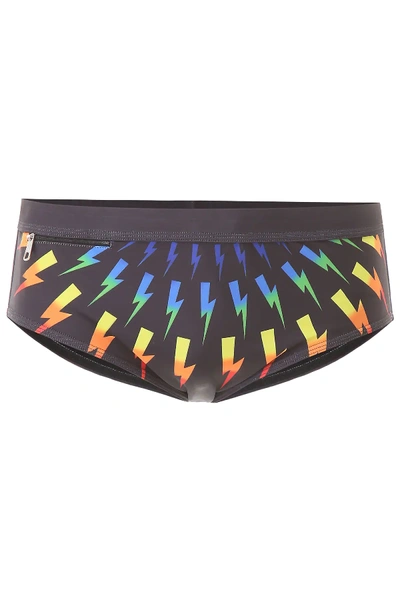 NEIL BARRETT RAINBOW THUNDER SWIM BRIEFS 