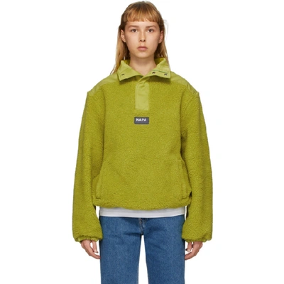 Napa By Martine Rose Green T-crantock Fleece Zip Pullover In Green Parro