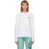 NAPA BY MARTINE ROSE NAPA BY MARTINE ROSE WHITE S-OGO LONG SLEEVE T-SHIRT