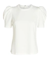 A.L.C West Puff Sleeve Crepe Top,060053453833