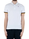 K-way Logo-patch Short-sleeve Polo Shirt In Bianco