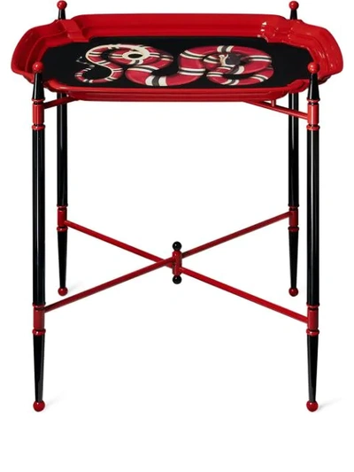 Gucci Kingsnake Folding Table In Black