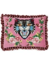 GUCCI ANGRY CAT EMBROIDERED PILLOW