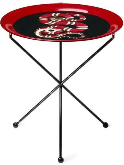 Gucci Kingsnake Folding Side Table In Red