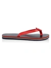 TORY BURCH Minnie Leather-Trimmed Flip Flops