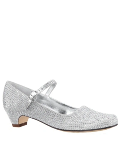 Nina Kids' Zellia-t Toddler And Little And Big Girls Maryjane In Silver