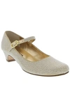 Nina Zellia Little Girls Mary-jane In Gold-tone