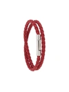 Tod's Woven Strap Bracelet In Red