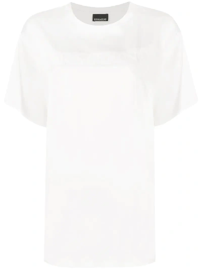 Ermanno Ermanno Embroidered Logo T-shirt In White