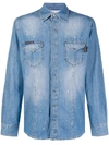 PHILIPP PLEIN GOTHIC PLEIN DENIM SHIRT