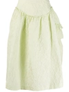 Simone Rocha Single Bite Full Skirt In Green