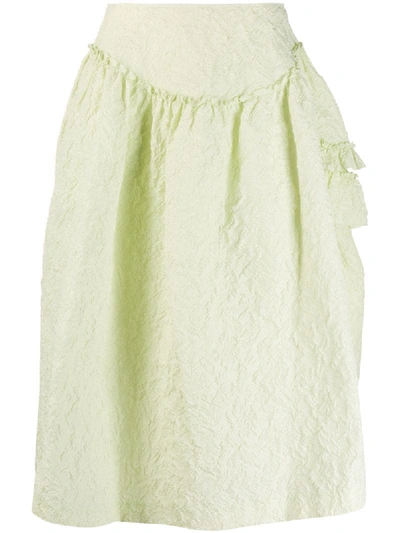 Simone Rocha Single Bite Full Skirt In Green