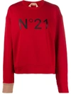 N°21 Sweatshirt Mit Logo In Red