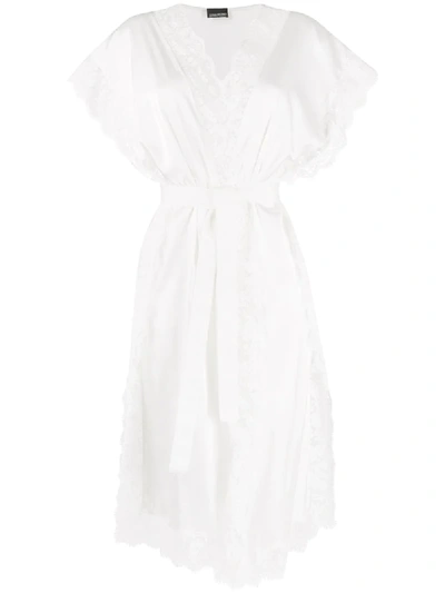 Ermanno Ermanno Lace-panel Sleeveless Coat In White