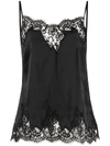 Ermanno Ermanno Lace-panel Vest In Black