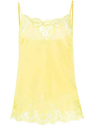 Ermanno Ermanno Lace-panel Vest In Yellow