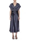 VINCE FLUTTER SLEEVE METALLIC DRESS