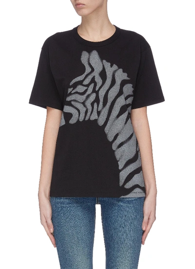 Rag & Bone Zebra Boy Relaxed-fit T-shirt In Black