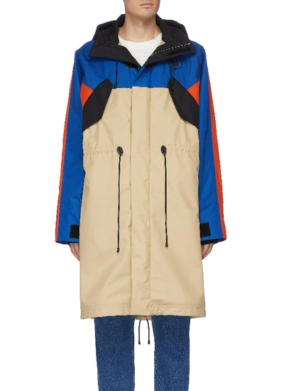 Loewe Eye//nature Fleece-lined Colour-block Nylon Parka In Multi-colour