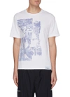 3.1 Phillip Lim Ss Postcard Print Perfect Tee