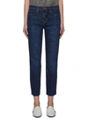 L Agence L'agence Sada High Rise Crop Slim Jeans In Crescent In Blue