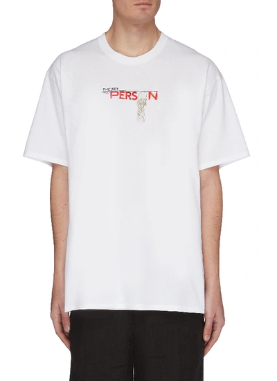 Doublet The Key Person Embroidered T-shirt In White