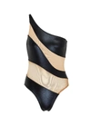 Norma Kamali Snake Mesh Mio Illusion One-piece Swimsuit In Black