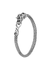 John Hardy Sterling Silver Legends Naga Extra Small Chain Bracelet With Blue Sapphire Eyes In Metallic