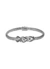 John Hardy Sterling Silver Classic Chain Black Sapphire & Black Spinel Small Bracelet, 5mm In Metallic