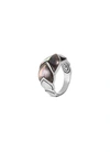 JOHN HARDY 'LEGENDS NAGA' MOTHER OF PEARL SILVER MEDIUM RING