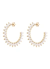 TASAKI 'DANGER TRIBE' AKOYA PEARL STUD HOOP EARRINGS