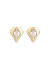 TASAKI 'STELLAR' AKOYA PEARL 18K YELLOW GOLD EARRINGS