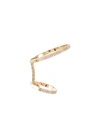 Repossi 'elliptiques' Diamond 18k Rose Gold Two Row Single Ear Cuff In Metallic