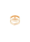 REPOSSI 'ANTIFER' 18K ROSE GOLD TWO ROW RING