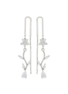 CZ BY KENNETH JAY LANE CUBIC ZIRCONIA FLORAL VINE DROP EARRINGS