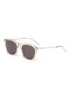 Saint Laurent 'sl339' Clear Acetate Frame Sunglasses In Brown