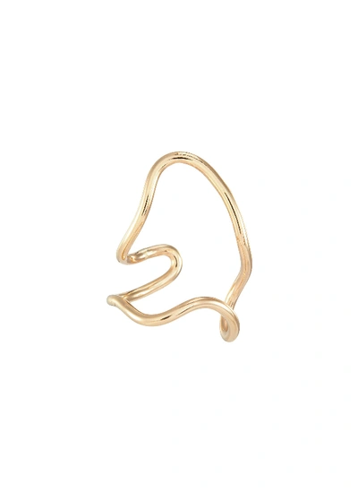 Annika Inez Wavy Loop Stud Earrings In Multi-colour