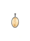 John Hardy Women's Classic Chain 18k Yellow Gold & Sterling Silver Oval Enhancer Pendant