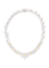 CZ BY KENNETH JAY LANE CUBIC ZIRCONIA FLORAL CLUSTER NECKLACE