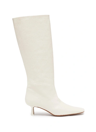 Neous 'cynis' Mid Calf Leather Boots In White