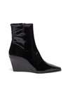 AEYDE 'LENA' WEDGE LEATHER ANKLE BOOTS