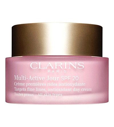 Clarins Multi-active Anti-aging Day Moisturizer With Spf 20 For Glowing Skin In Pink