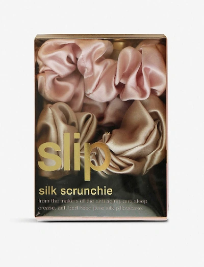 SLIP SILK SCRUNCHIES PACK OF THREE MULTI,99111908