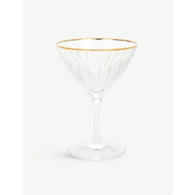 Soho Home Roebling Cut-crystal Gold-rim Cocktail Glasses Set Of Six 14cm