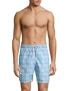 SAKS FIFTH AVENUE COLLECTION PLAID SWIM TRUNKS,0400011602308