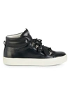 TOD'S HIGH-TOP SPEED-LACE LEATHER SNEAKERS,0400012462026