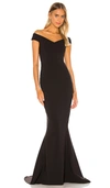 Nookie Allure Off-the-shoulder Gown In Black