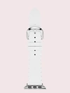 KATE SPADE WHITE SCALLOP SILICONE 38/40MM APPLE WATCH® STRAP,ONE SIZE